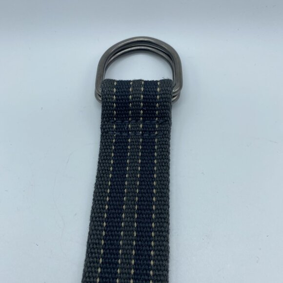 Gray Two Tone 5 Stripe Woven D-Ring Belt Men's Size 38 End to End 45" - Picture 4 of 11